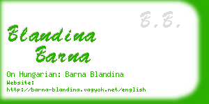 blandina barna business card
